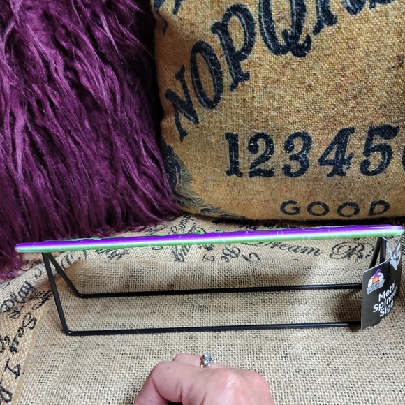 NWT lot of 2 Halloween signs for decorations a double sided metal spinne - Picture 3 of 9